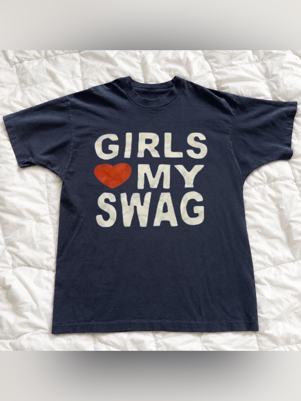 Girls Love My Swag Black Graphic Tee - Classic For Unisex